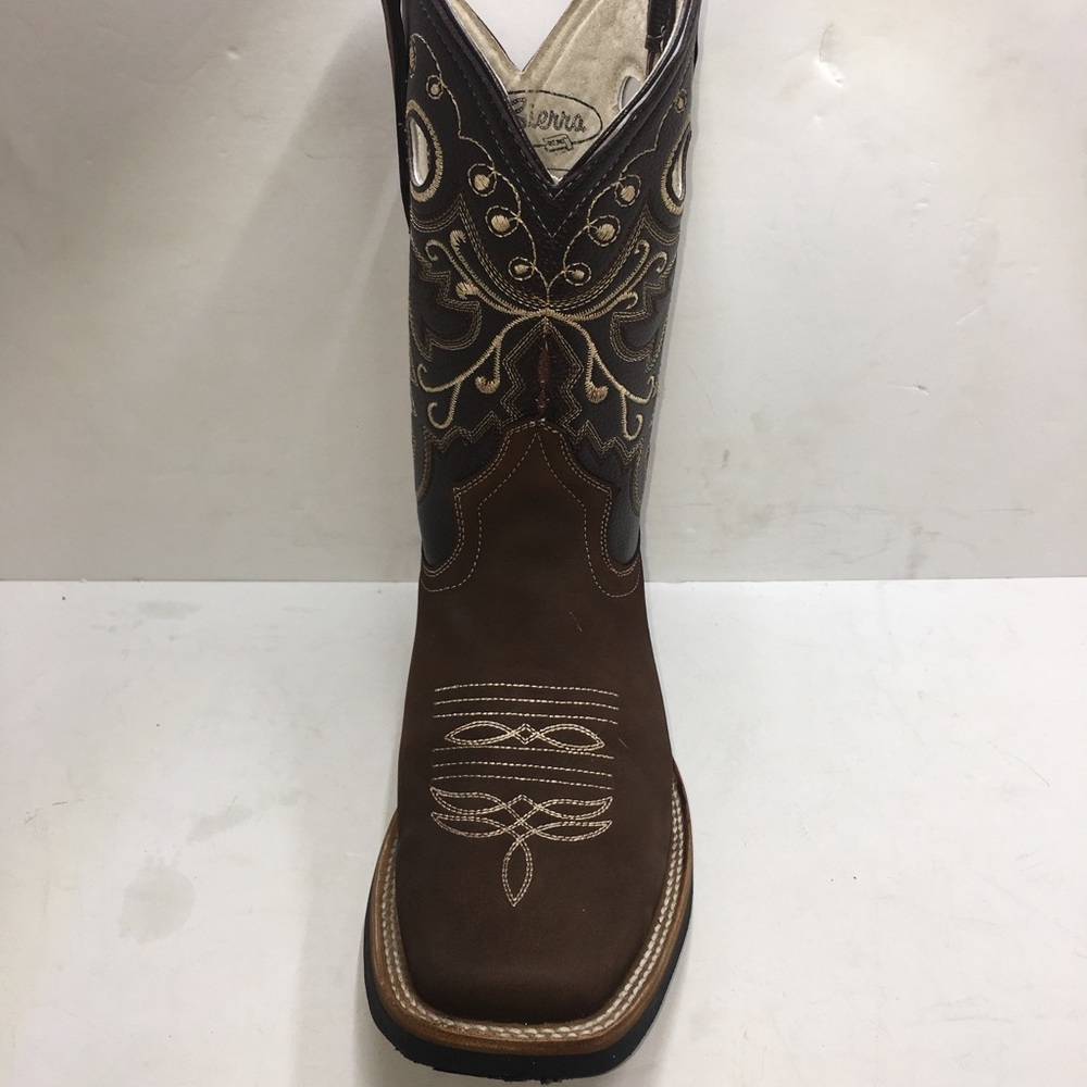 Women’s Rodeo SquareToe Brown Boot Bota Rodeo Dama - Picture 3 of 8